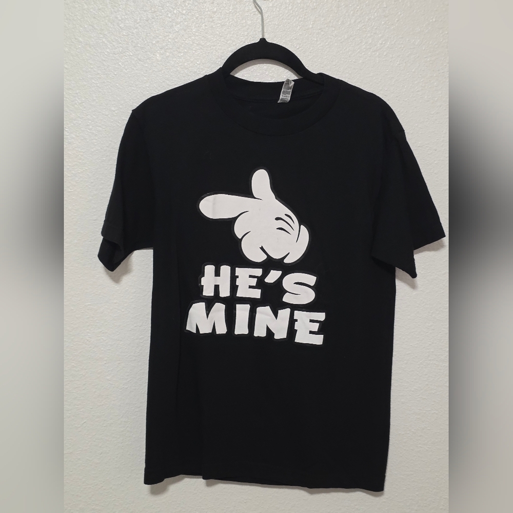 Black Graphic T-Shirt with White Print